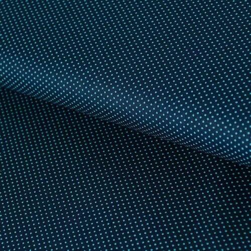 Tecido de Algodão Estampado (Meio Metro) - Poá Azul Marinho e Turquesa
