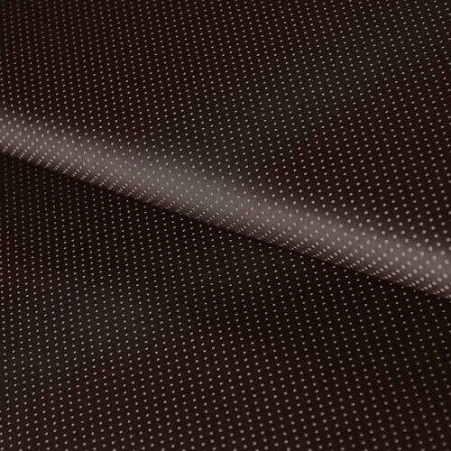 Tecido de Algodão Estampado (Meio Metro) - Poá Marrom e Branco