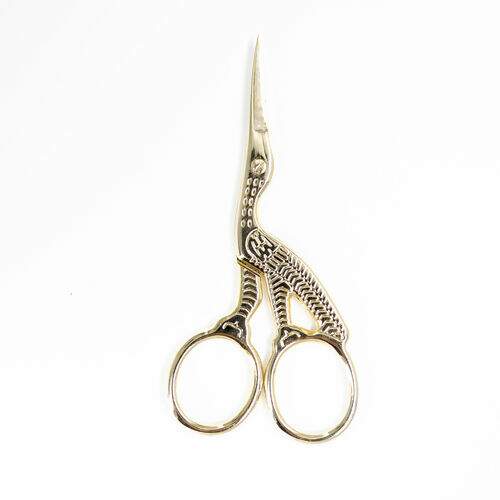 Tesoura Pássaro Dourada para Bordar 9,3 cm Luli