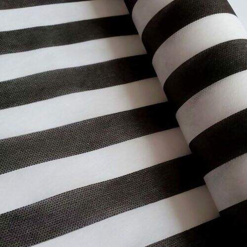 TNT Estampado Listra Branco Preto