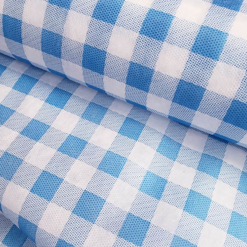 TNT Estampado Xadrez 10x1,40m Cor:1025 B - Xadrez Azul