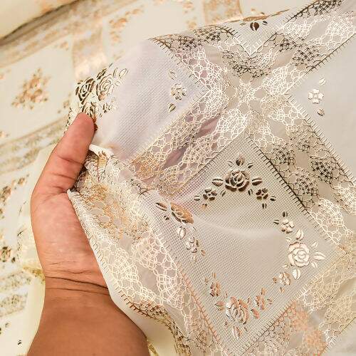 Toalha de Mesa Plástica Coleção Rendeiras 1,00x1,37m - Roma