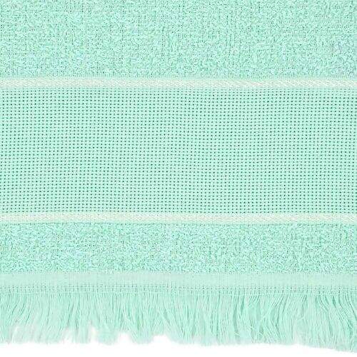 Toalha Social com Franja e Faixa para Bordar 23 x 39 cm - Unidade Cor da Toalha:0415 - Verde