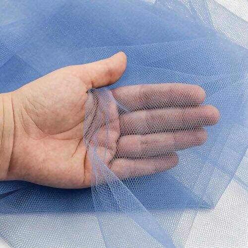 Tecido Tule Azul Petróleo - 1 Metro