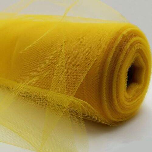 Tecido Tule Amarelo Ouro - 1 Metro