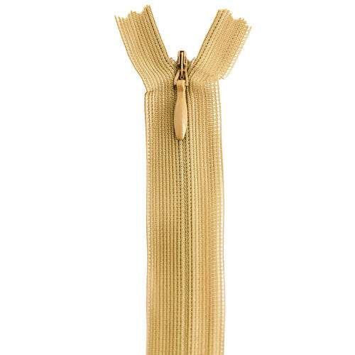 Zíper de Nylon Invisível 30 cm - Pct c/ 10 unidades Cor do Zíper de Nylon:505 - Creme