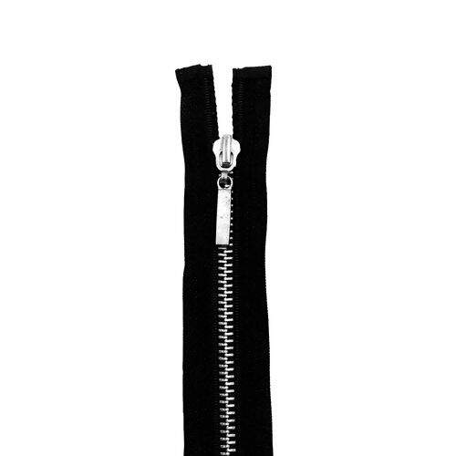 Zíper de Metal Separável 80 cm - Unidade Cor do Zíper de Metal:Preto com Prata