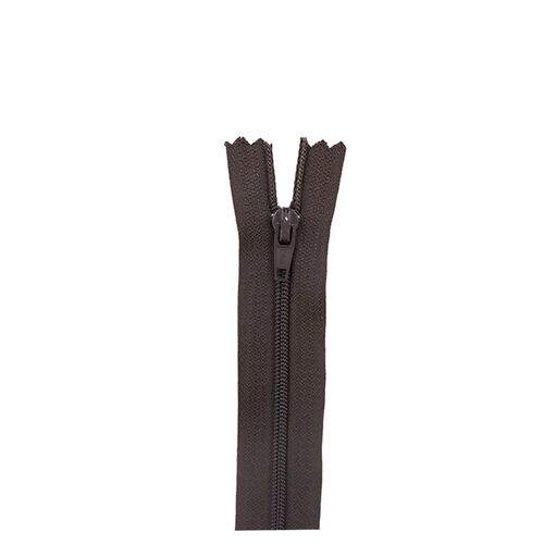 Zíper de Nylon Comum Fixo 60 cm - Pct c/ 10 uni Cor do Zíper de Nylon:570 - Marrom Escuro