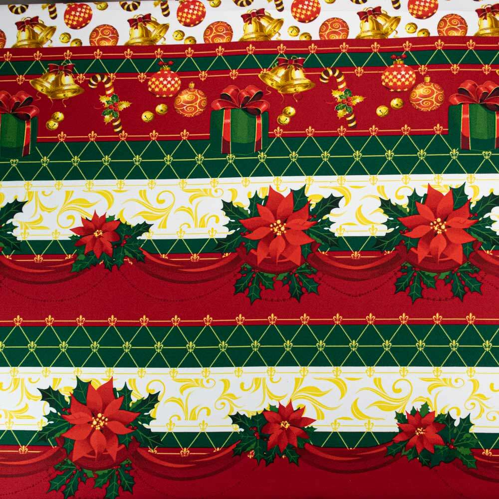 Tecido Oxford Estampado (Meio Metro) - Natal Flores e Enfeites Tecido Oxford Estampado (Meio Metro) - Natal Flores e Enfeites