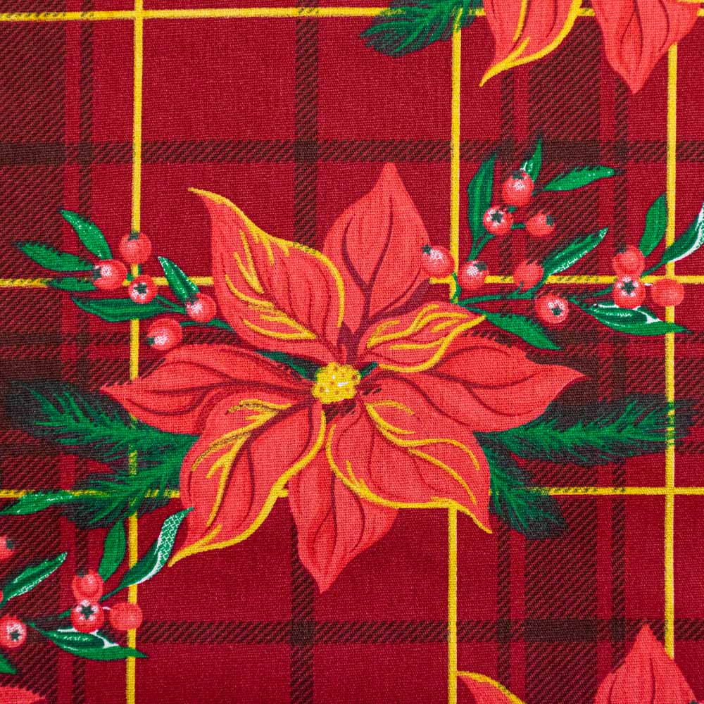 Estampado – Natal 1 – Xadrez Fundo Vermelho – Ninoca