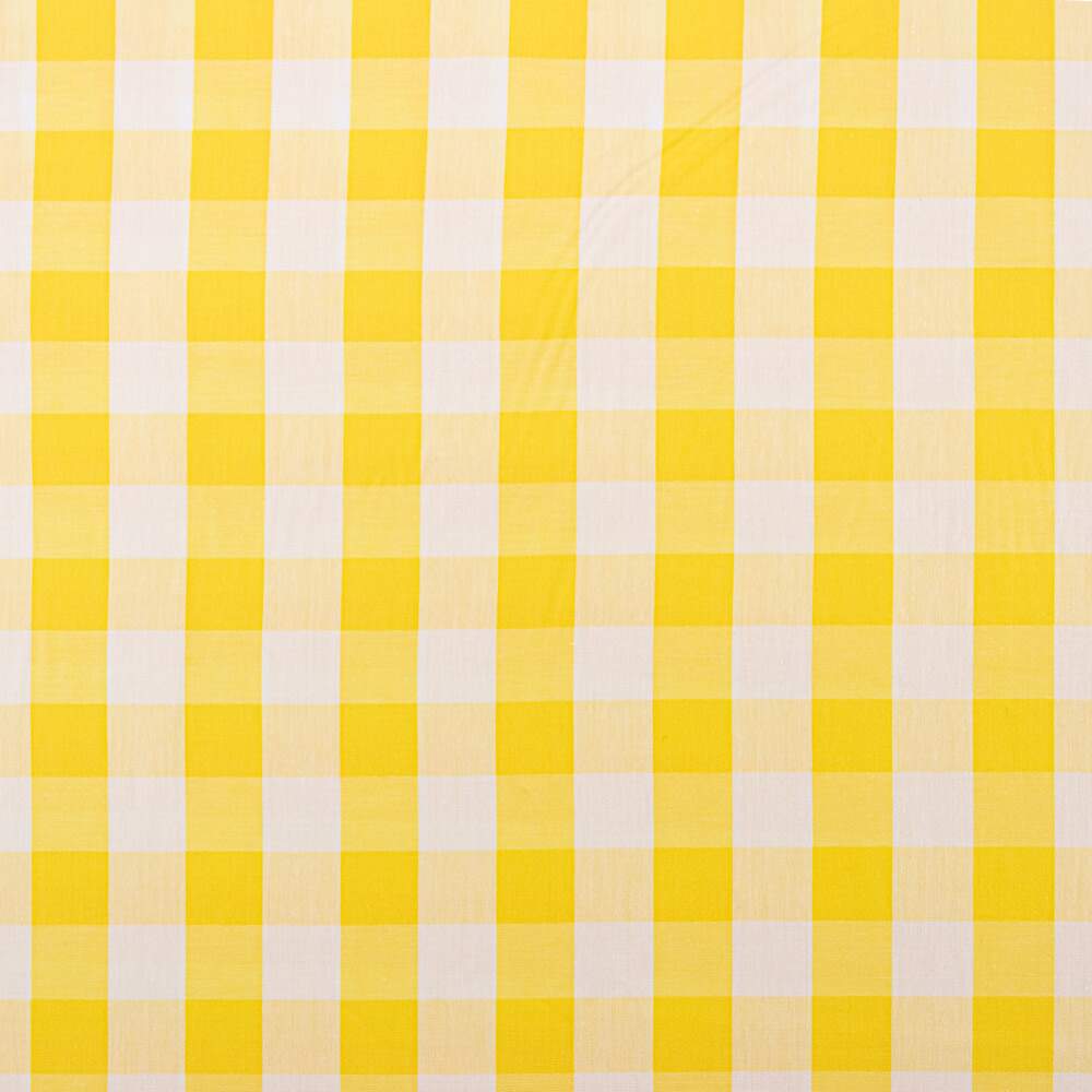 Tecido Tricoline Fio Tinto - Xadrez Amarelo 8mm - 50cm X150cm