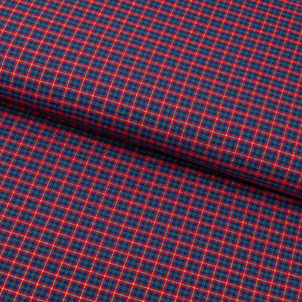 Oxford Xadrez Vermelho com Fio em Detalhe