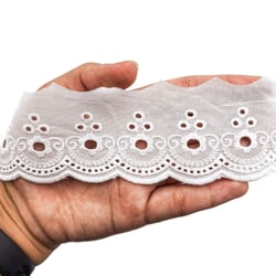 Bordado Inglês de Algodão 50 mm ArtePunto BA008 - Peça c/ 13,70 mt