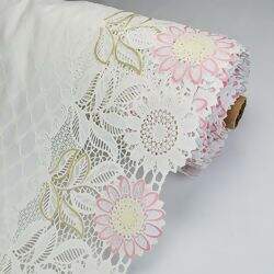 Caminho de Mesa Plástico Rendado 0,50m Largura - 1 Metro Cor: Girassol Color