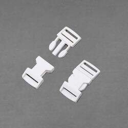 Fecho de Engate Rápido Plástico Branco 15 mm - Pct c/ 10 unidades