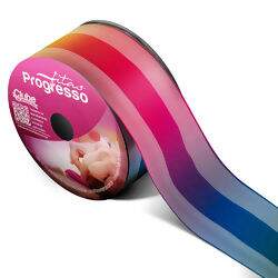 Fita Voal Progresso 38 mm Cor 002 Multicolor - Peça c/ 10 mt