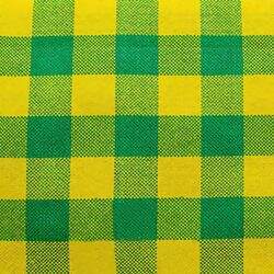 Juta Sintética (Jutex) Xadrez 0,50 x1,00 mt - Verde/Amarelo