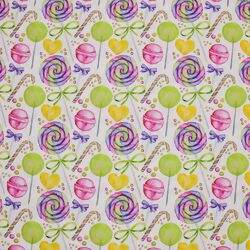 Tecido de Algodão Estampado (Meio Metro) - Lollypop Candy Color