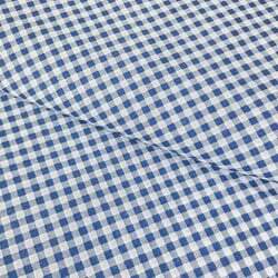 Tecido Popeline 100% Algodão 1,00x1,40m - Xadrez Azul
