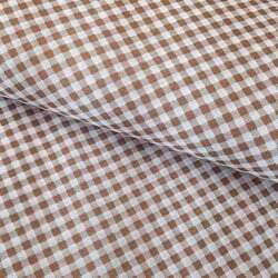 Tecido Popeline 100% Algodão 1,00x1,40m - Xadrez Marrom