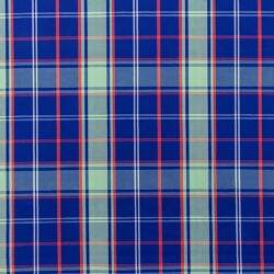 Tecido de Algodão Fio Tinto (Meio Metro) - Xadrez Escocês Azul Verde Vermelho