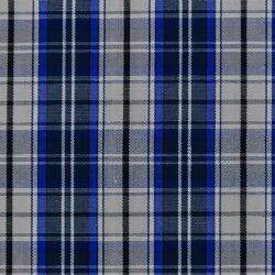Tecido de Algodão Fio Tinto (Meio Metro) - Xadrez Escocês Azul Cinza Preto