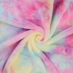 Tecido Pelúcia Pelo Médio Jazz Rainbow - 0,50x1,50m