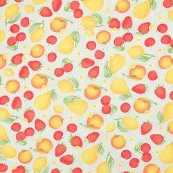Tecido de Algodão Estampado (Meio Metro) - 2644 Coleção Frutas Realistas