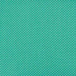 Tecido de Algodão Estampado (Meio Metro) - Poá Verde Bandeira e Branco