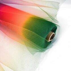 Tecido Tule Multicor Degradê Arco-íris - 1 Metro