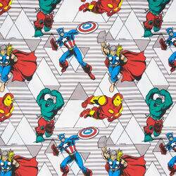 Tecido de Algodão Estampado (Meio Metro) - Coleção Marvel Vingadores