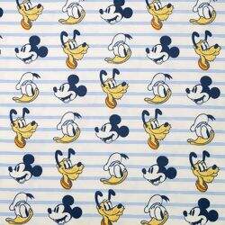 Tecido de Algodão Estampado (Meio Metro) - Coleção Disney Mickey Donald Pluto