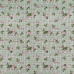 Tecido de Algodão Estampado (Meio Metro) - Floral Pássaro Verde Mini