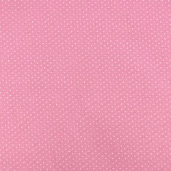 Tecido de Algodão Estampado (Meio Metro) - Poá Rosa Bebê e Branco