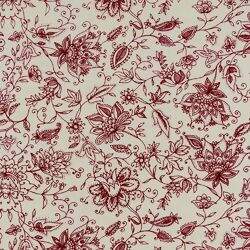 Tecido de Algodão Estampado (Meio Metro) - Vintage Vermelho Riscos de Flor