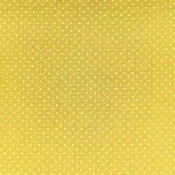 Tecido de Algodão Estampado (Meio Metro) - Poá Amarelo Canário e Branco