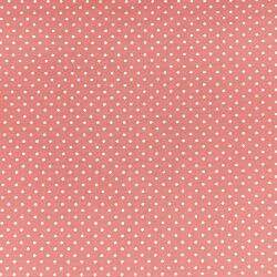 Tecido de Algodão Estampado (Meio Metro) - Poá Rosa Médio e Branco