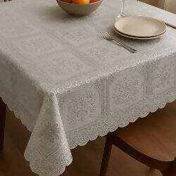 Toalha de Mesa Plástica Coleção Rendeiras 1,00x1,37m - Chessi