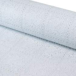 Toalha de Plástico Rendada Botões de Rosa Branco 1,00x1,40 mt