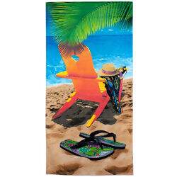 Toalha de Praia Aveludada 76x152 cm - Beach Chair
