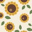 Tecido Tricoline Coleção Outono 0,50x1,50 mt Cor da Coleção Outono:202160 - Flor Raio de Sol Creme