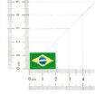 Aplicação Termocolante 2,0x1,0 cm - Bandeira do Brasil PP
