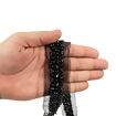 Bordado em Tule Preto 20 mm Strass c/ Miçanga e Pérola- 1 Metro