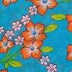 Tecido Chita de Algodão (Meio Metro) Ref. 2868V2 - Turquesa/Laranja/Branco