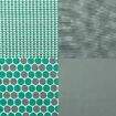 Kit Tecidos de Algodão 30 x 70 cm - Ref. 22530 Geométrico Verde/Cinza