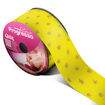 Fita de Gorgurão Estampada 38 mm Linha Glitter Estrelas Cor 036 Amarelo - Peça c/ 10 mt