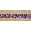Fita de Juta com Chita 80 mm Azul Escuro Rolo com 9,5 Metros