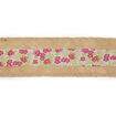 Fita de Juta com Chita 80 mm Rosa Rolo com 9,5 Metros