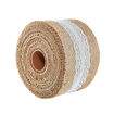 Fita de Juta 80 mm Trama Fechada com Renda Rolo com 9,5 Metros