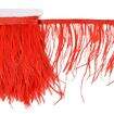 Franja de Plumas de Avestruz (Meio Metro) - Vermelho